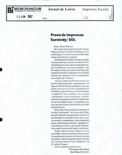 Imprensa escrita de 19977