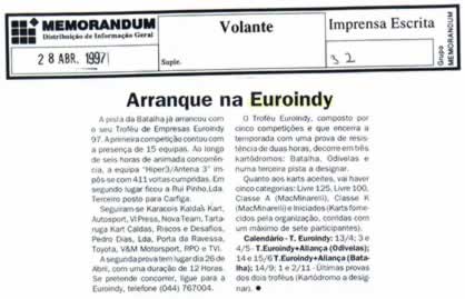 Imprensa escrita de 199768