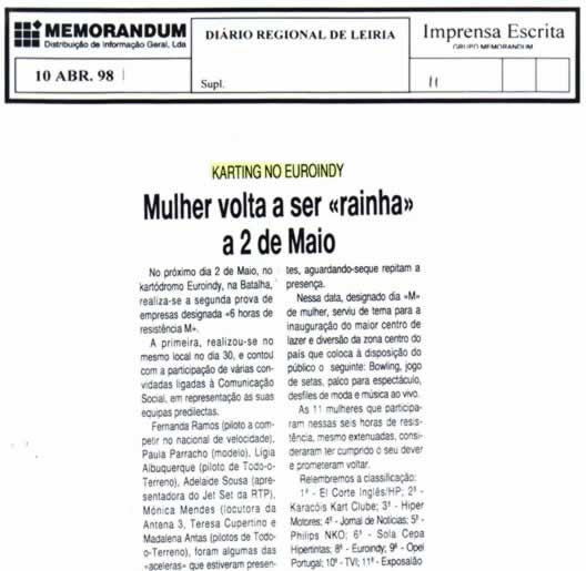 Imprensa escrita de 19980