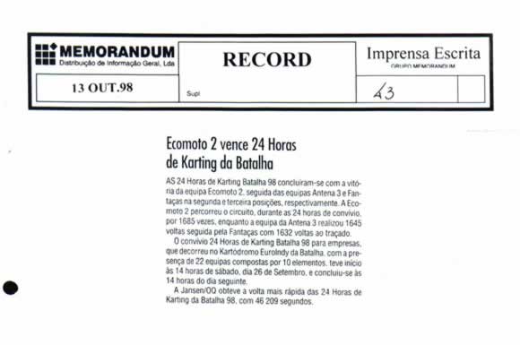 Imprensa escrita de 19986