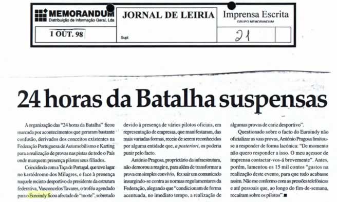 Imprensa escrita de 199817