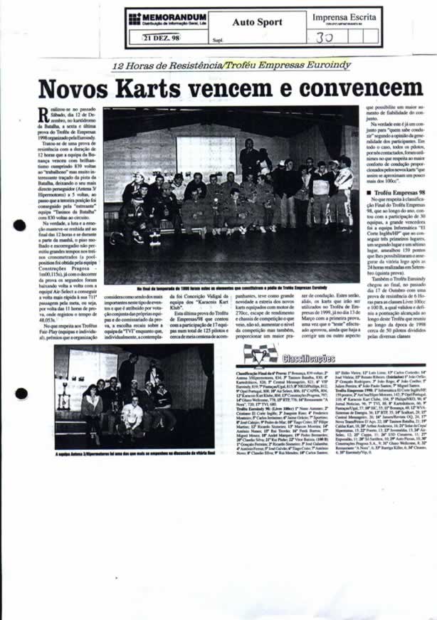 Imprensa escrita de 199821