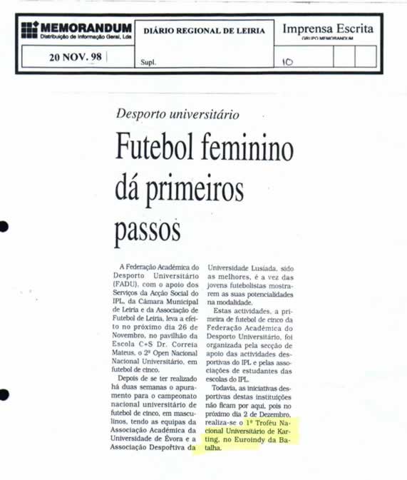 Imprensa escrita de 199825