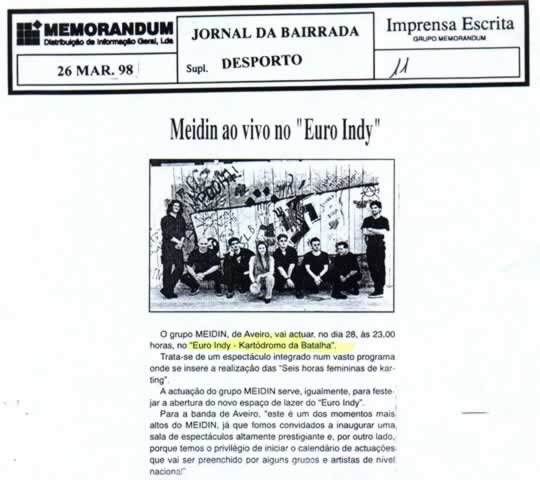 Imprensa escrita de 199833