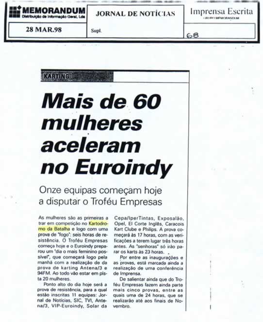 Imprensa escrita de 199836