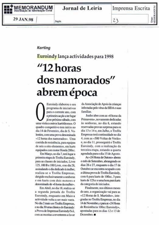 Imprensa escrita de 199837