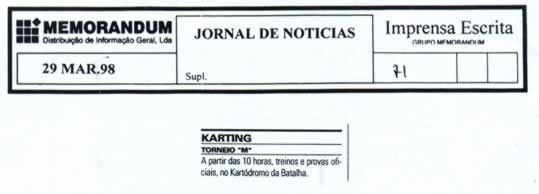 Imprensa escrita de 199838