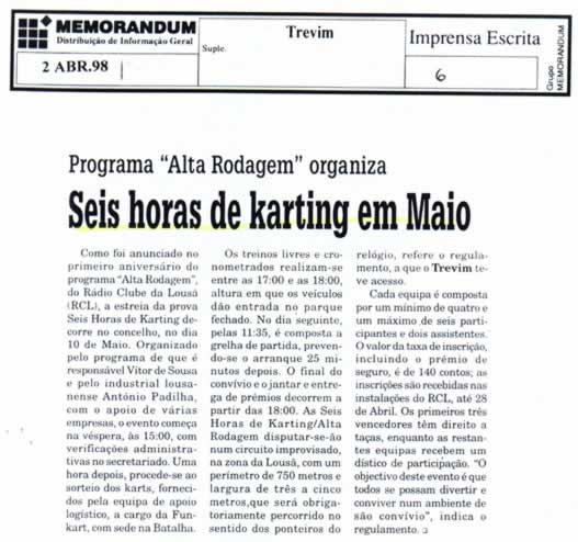 Imprensa escrita de 199839