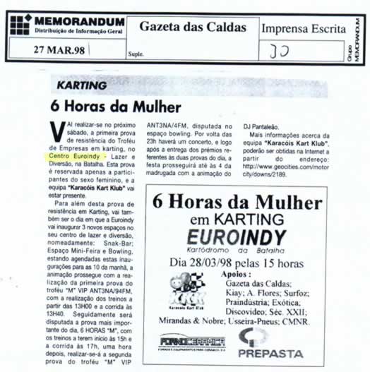 Imprensa escrita de 199844