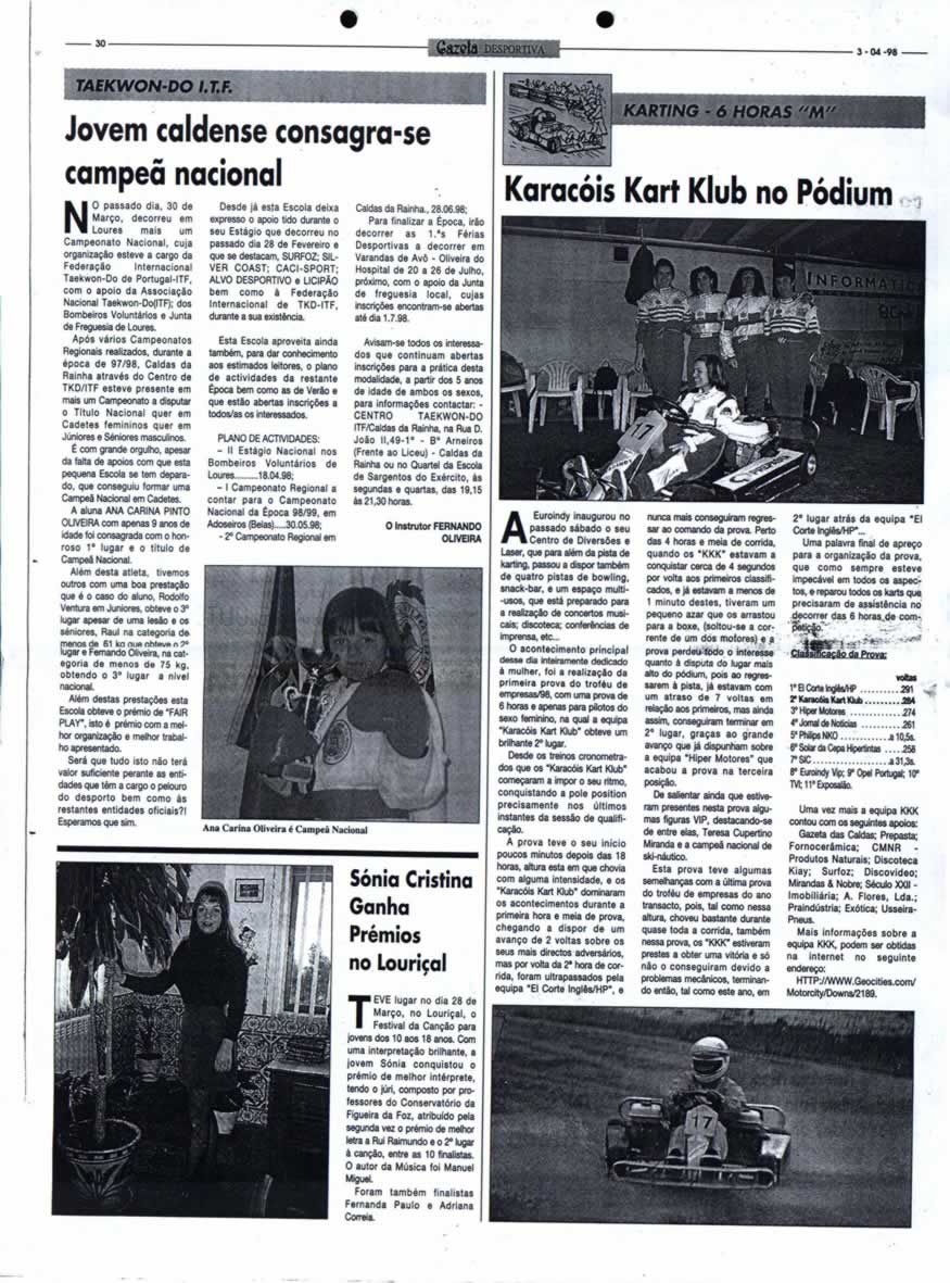 Imprensa escrita de 199845