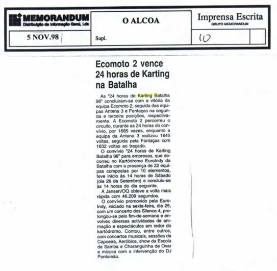 Imprensa escrita de 199853