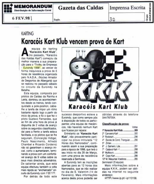 Imprensa escrita de 199855