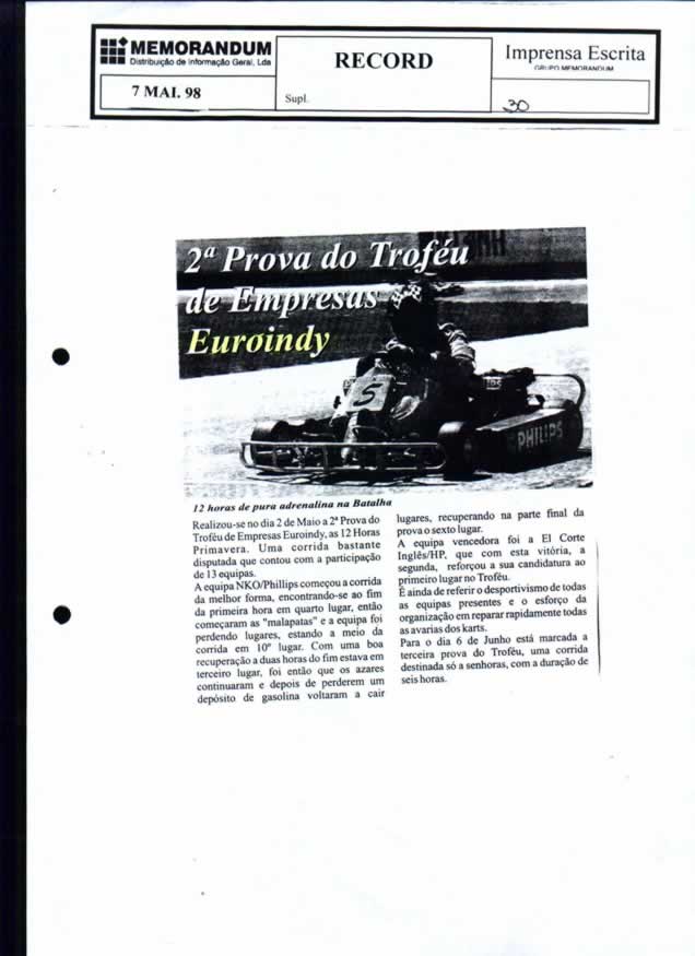 Imprensa escrita de 199856
