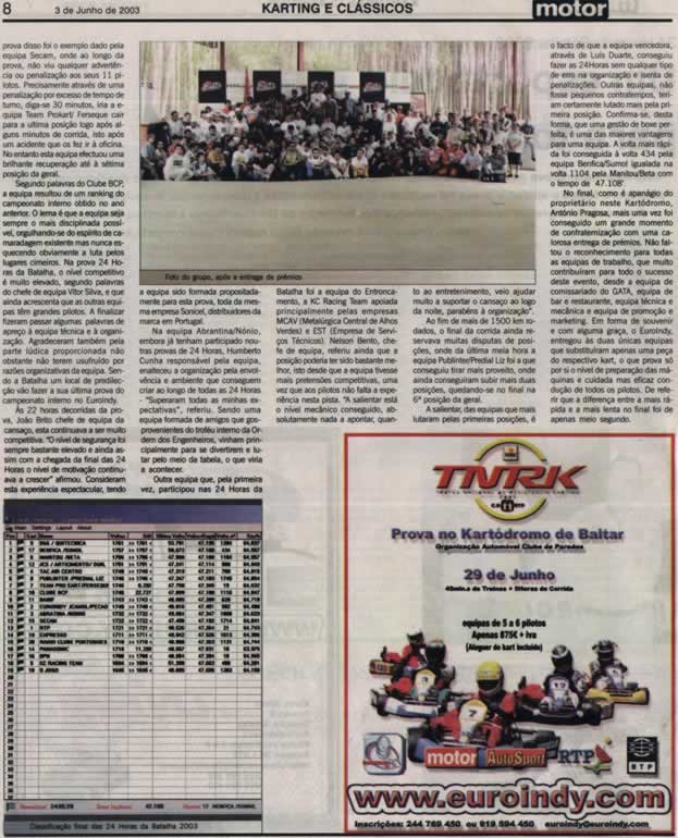 Imprensa escrita de 20032