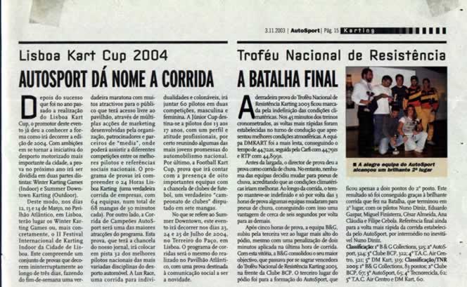 Imprensa escrita de 20035