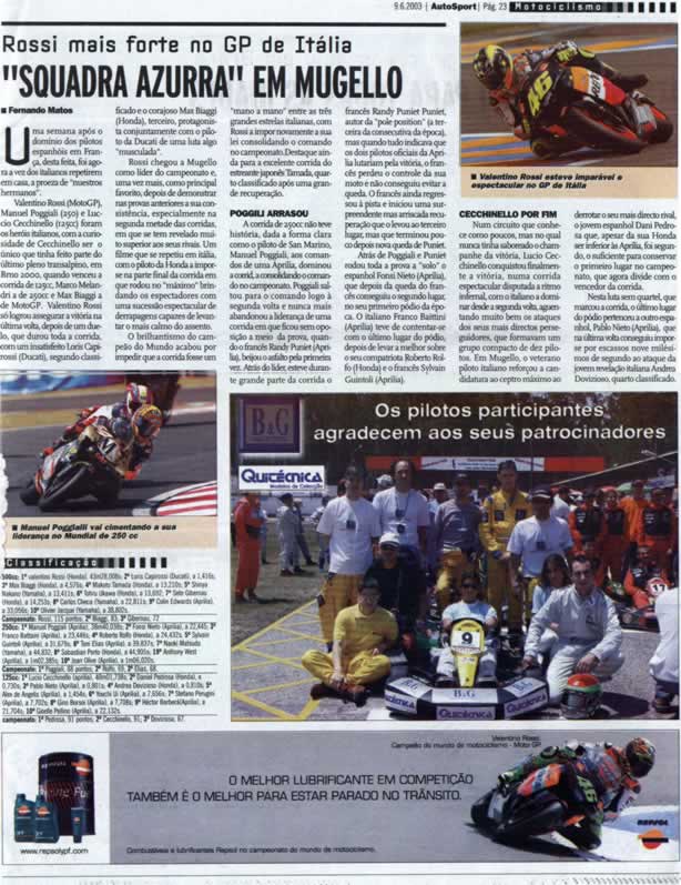 Imprensa escrita de 20038