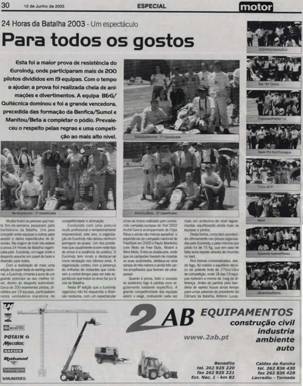 Imprensa escrita de 200310