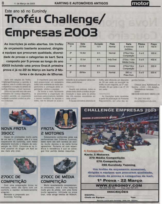 Imprensa escrita de 200313