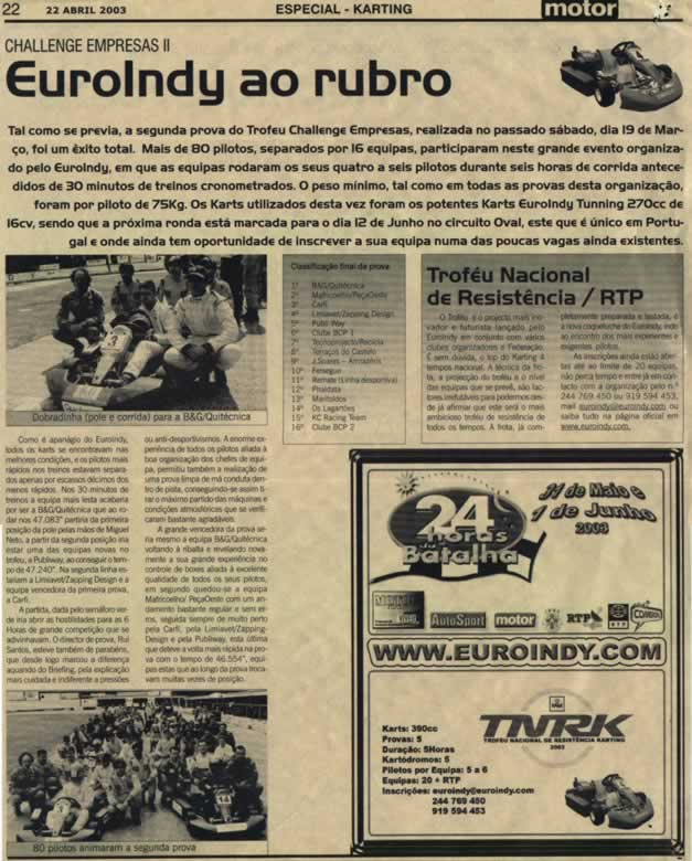 Imprensa escrita de 200320