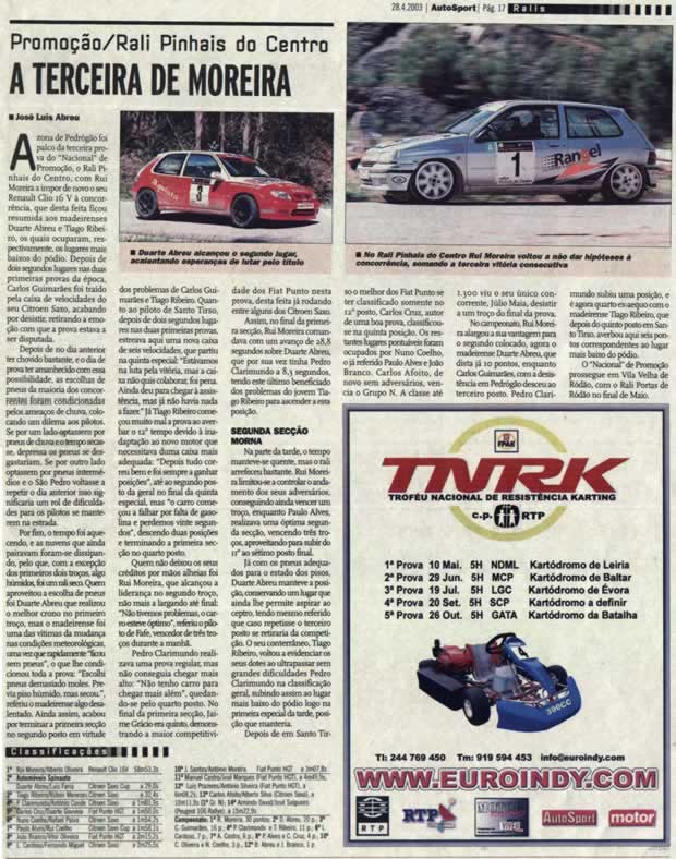 Imprensa escrita de 200324