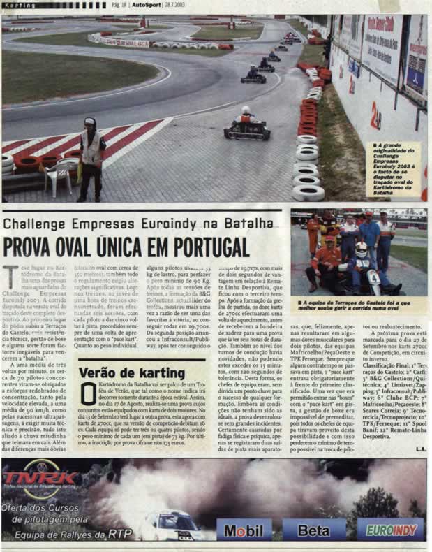 Imprensa escrita de 200325