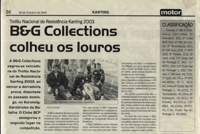 Imprensa escrita de 200326